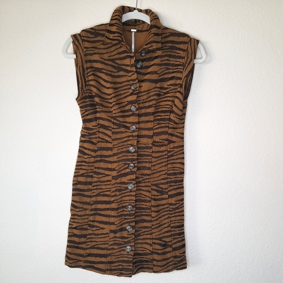 Free People Us & Them Striped Shirtdress XS - Picture 4 of 7